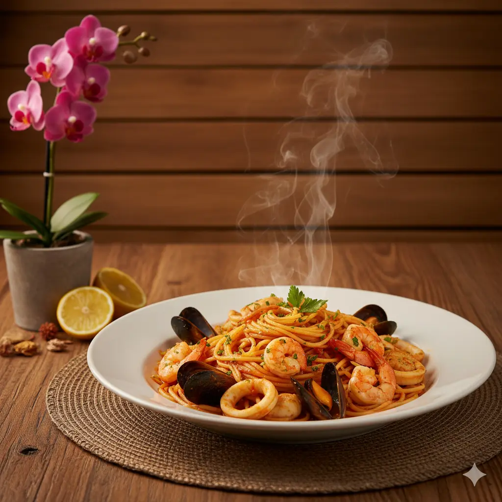 Espagueti Con Mariscos - Los Sartenes Loja